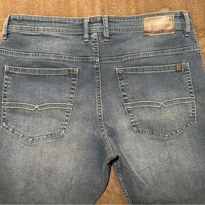 Buffalo David Bitton Blue Relaxed Jeans with Subtle Fading